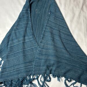 LuLaRoe (Mimi) Blue Knit Shawl with Fringe